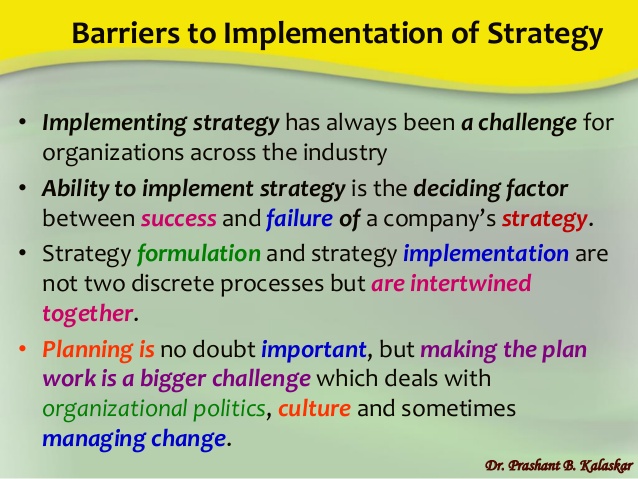 موانع اجرای استراتژی